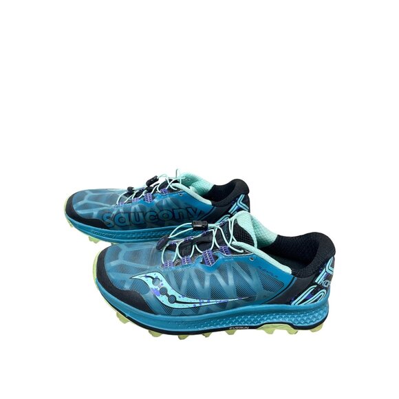 Saucony Everun Mud womans teal blue hiking trail sneakers Sz 11 SKU 9606 - Picture 3 of 13